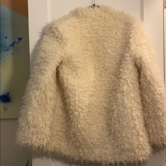 NWT Frame faux fur jacket off white - Picture 7 of 7
